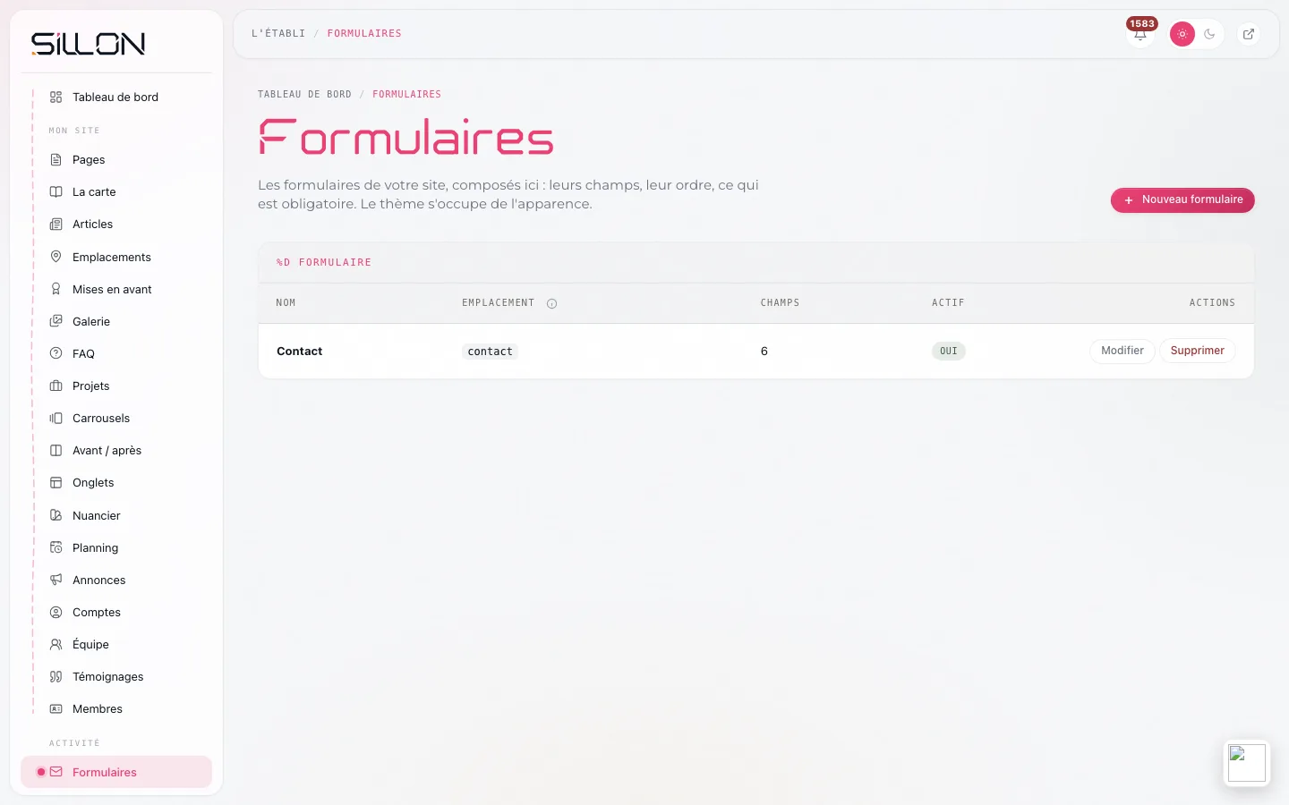 Formulaires